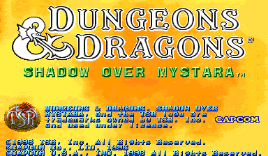 Dungeons & Dragons: Shadow over Mystara (USA 960209) Title Screen
